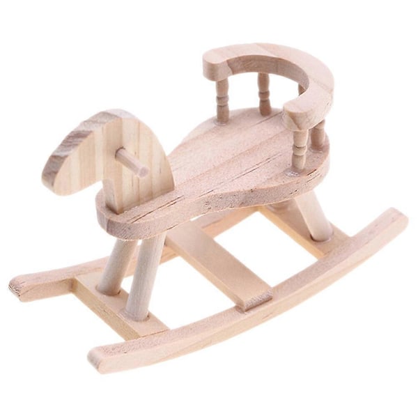 Mini Stol Modell Miniatyr Häststol Trähäststol Modell Dekorationer Dockhusstol