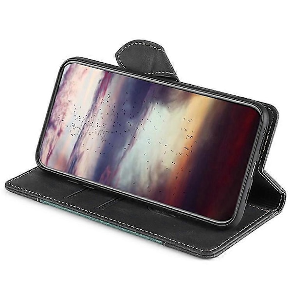 Kompatibelt för TCL 505 Fodral PU Läder Telefonskal Anti-Fall Skal med Ställfunktion Black