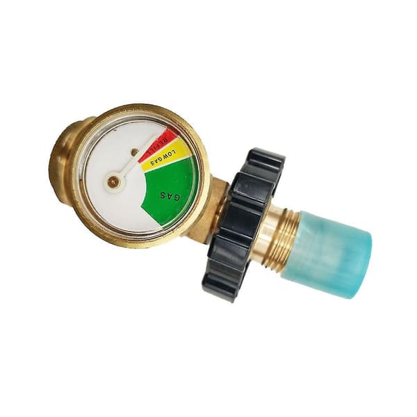 2-pak Propantank Adapter med Måler - Konverterer Tank Serviceventil til Qcc1 / Type 1 til BBQ Gasgrill