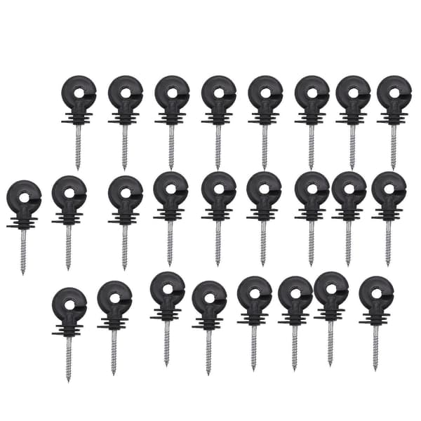 25 stk. Elektrisk Gærde Isolator Skrue-i Isolator Gærde Ring Pæl Træ Pæl Isolator, Husdyr Gærde