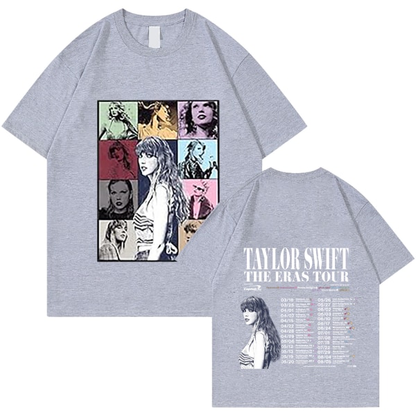 Taylor Swift Fan T-skjorte Tryckt T-skjorte Skjorta Pullover Vuxen Collection perifer T-skjorte gray M