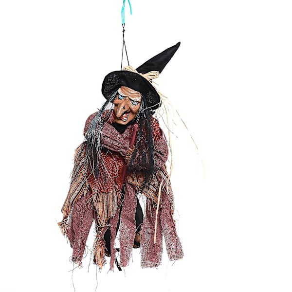 Halloween-noita koriste-riipus, sähköinen rekvisiitta, kummitustalon ääniaktivoitu riippuva aave Q