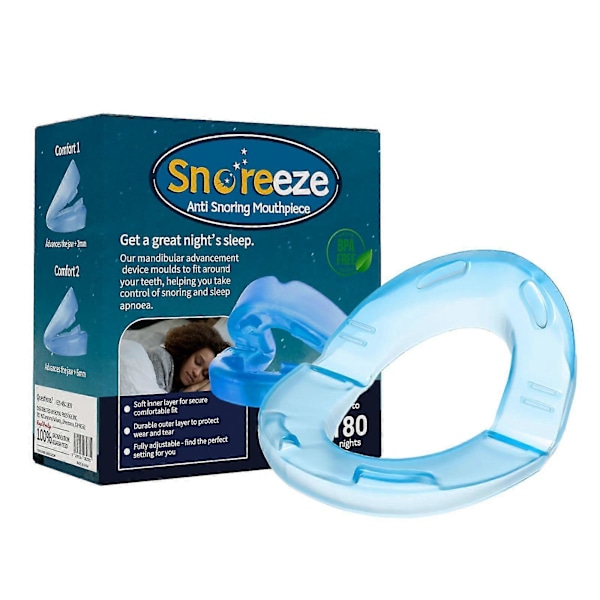 Anti-Snarknings Munstycke, Komfortstorlek #1, Enkel Refill, Blå, BPA-Fri, Medicinskt Material