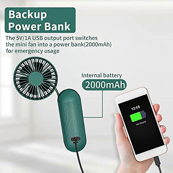 Lastenvaunujen tuuletin whalelab akkukäyttöinen ladattava vauvan tuuletin klipsillä, 3-tasoinen ilmavirta, 360 astetta kääntyvä USB-pöytätuuletin, kannettava hiljainen tuuletin toimistoon ja kotiin