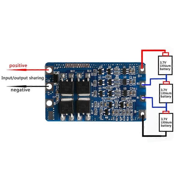 3S PCB BMS til beskyttelseskort 25A 11.1V Li-ion lithiumbatteri til beskyttelse