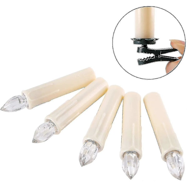 20 stk LED-lys, LED-julelys, trådløse, dimmbare, flammefrie julelys til juletre, julepynt, bryllup, bursdag