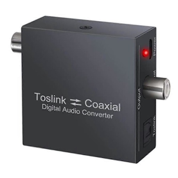 Toslink- og koaksial omformer, toslink til koaksial og toslink, og koaksial til toslink og koaksial omformer