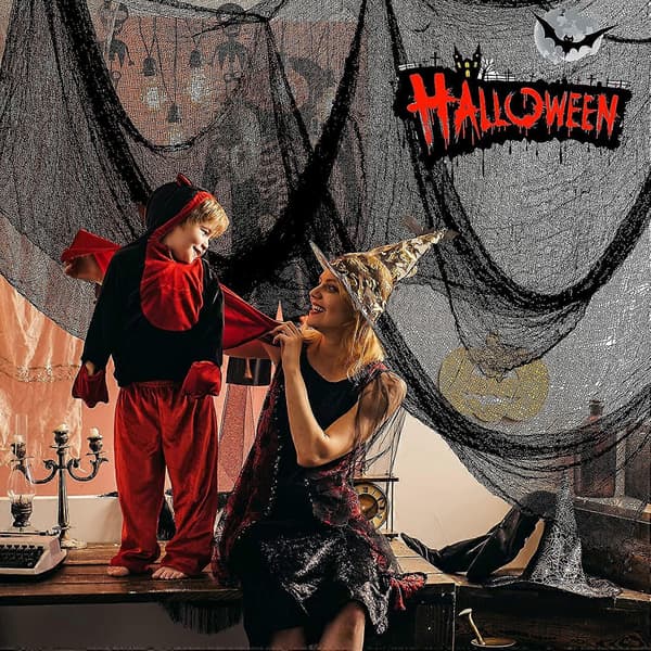 5-pak Halloween Horror Klud Sort - Halloween Dekorationer Udsalg