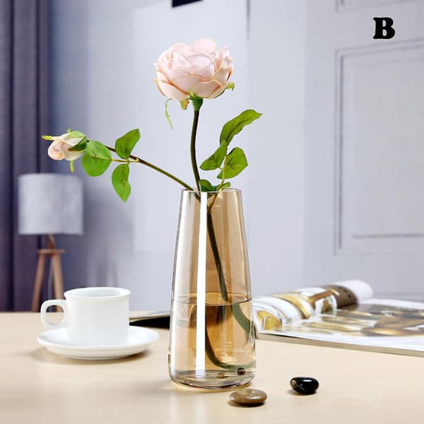 Aurora Symphony Glasvaser Transparent Blomsterarrangemang För Skrivbordsdekoration A