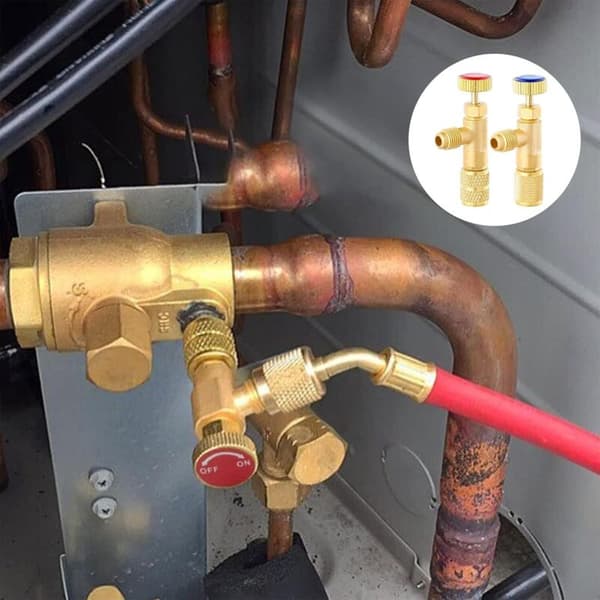 2-pack ventil, mässing, R22 R32, flödesreglering, luftkonditionering