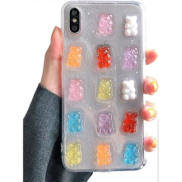 3D Genomskinligt Skal Kompatibelt med iPhone 14 Pro Max, Supersöta Tecknade Björnar, Roligt Kreativt Mjukt Skyddande Skal (Björnar, iPhone 14)