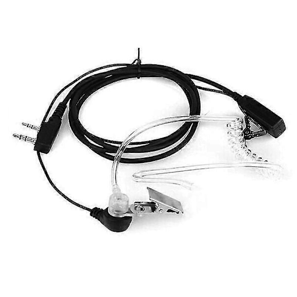 FBI Stil Headset Hörlur Öronmussla Mikrofon Säkerhetsradio Walkie Talkie Pro 2 Pin