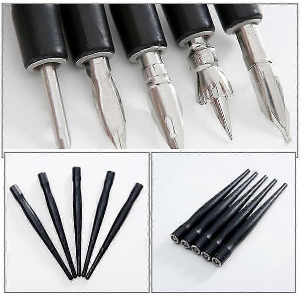 15 stk. Kalligrafipenneholder for daglig bruk, solid dyppepenneholder i plast, kalligrafipennespissholder