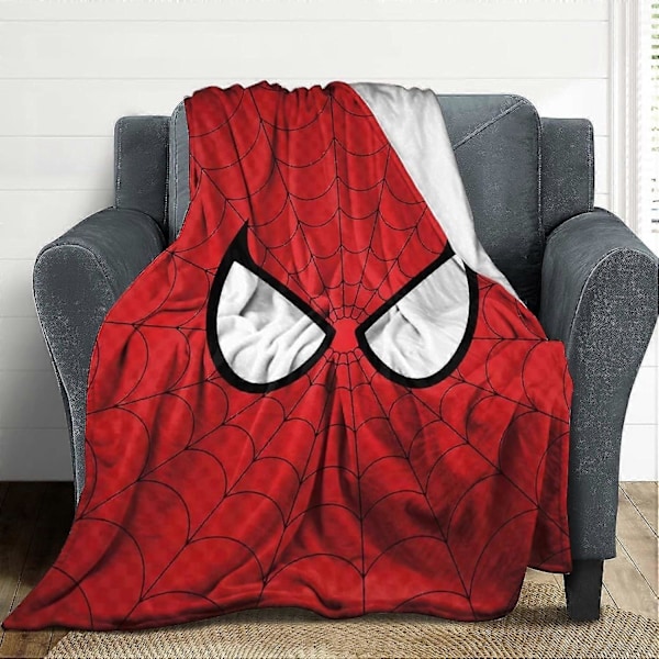 Superhjälte Spindel Kastfilt 152x127 cm Mjuk Plyschfilt för Soffa Bil Säng