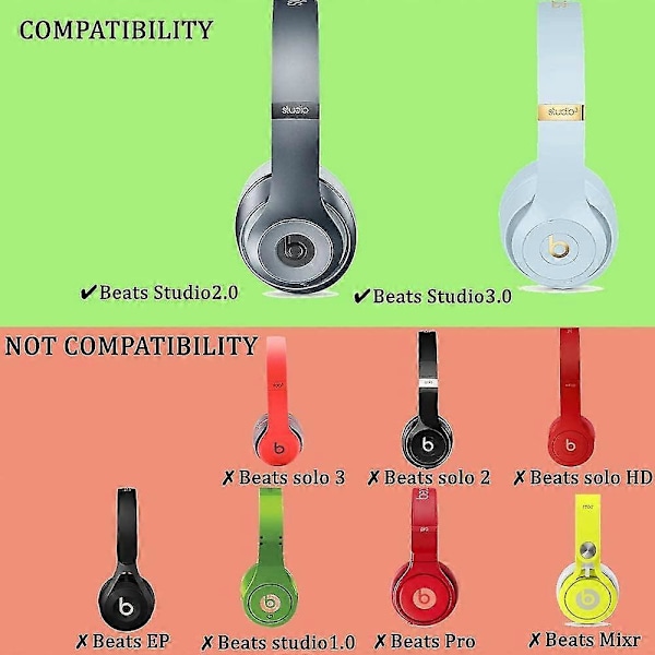 Korvaavat korvatyynyt Beats Studio 2.0 langattomille ja langallisille sekä Studio 3.0 Over Ear -kuulokkeille, 1 pari (kukka valkoinen)