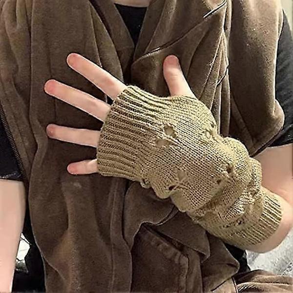Handskar, Läder, Mörkgrå