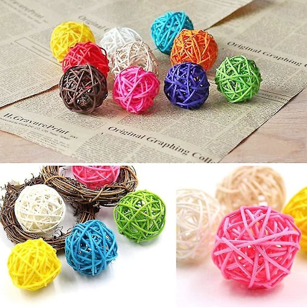 10 Stykker Smådyr Takraw Bold 5cm Tygelegetøj Gnaverlegetøj (tilfældig farve)bd