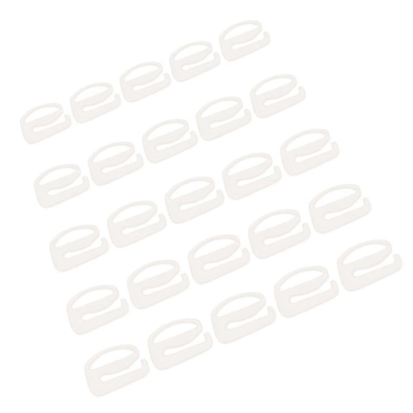 1 Sett 100 stk Plast BH Skulderstropp Spenne Justering BH Klips BH Lås BH Tilbehør 9-Formet Design (Transparent 16L=10.0 MM,24L=15.0 MM,6MM,8M