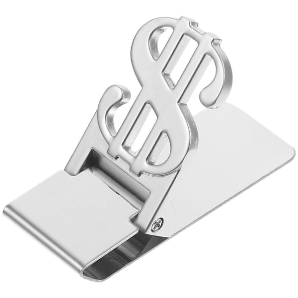 1 stk. Metal Dollar Tegn Form Seddelclips Mini Rustfrit Stål Pengepung Clips Pengeholder Kreditholder