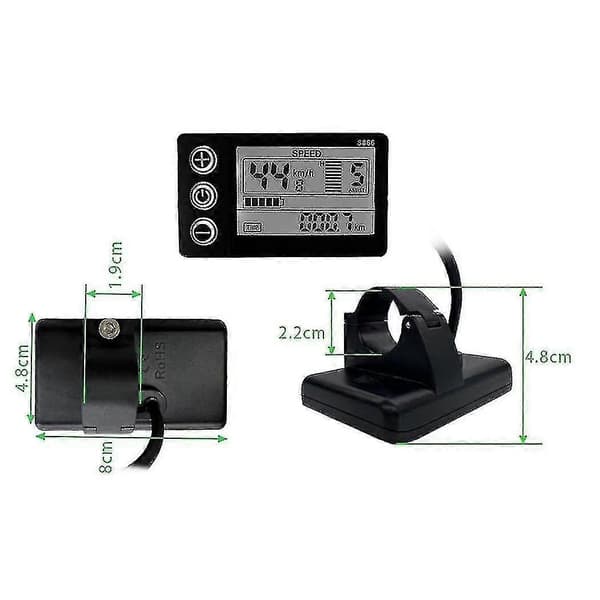 1 stk. 36V 17A 250W 350W Motorcontroller E-cykel Børsteløs Hastighedscontroller og S866 LCD-display, con TY