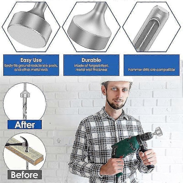 SDS Plus jordspyd driver kompatibel med borhammere, universell jordspyd bits driver socket c