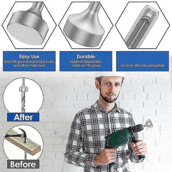 SDS Plus jordspydsdriver kompatibel med borehammere, Universal jordspyd bits driverfatning c