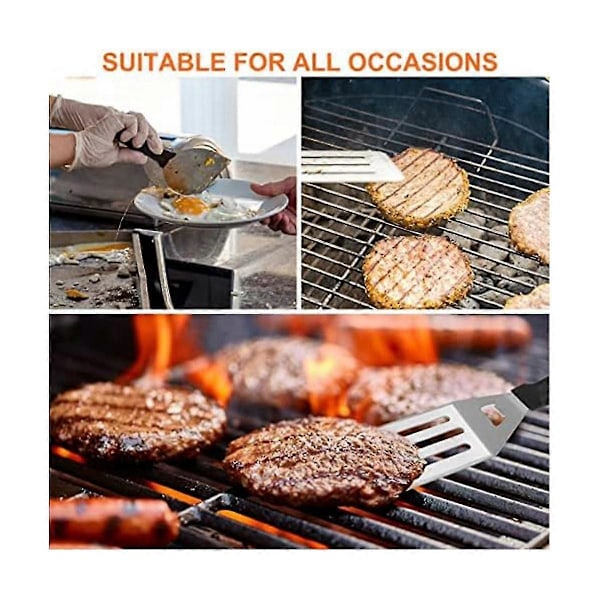 Grilltilbehørssett 16 stk Grillverktøysett for Blackstone og BBQ-tilbehør i rustfritt stål
