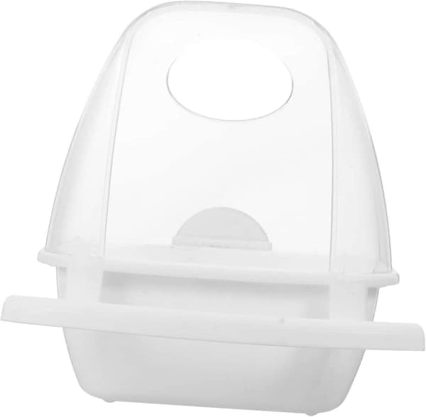 Fuglefoderboks Fuglefoderdispenser Fuglevandfoder Fuglehuse til udendørs fuglebur Madskål Udendørs fuglefoder Papegøje Hvid