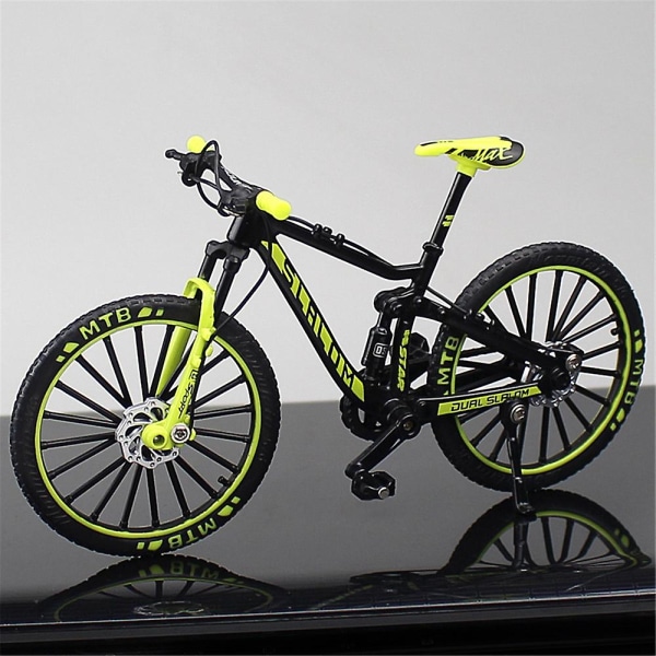 1:10 Mini Legering Cykel Skalmodell Finger Mountain Bike Toy Green