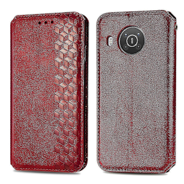 Kotelo Nokia X10 Läppäkotelo Lompakko Magneettinen Suojaava Puhelintasku Kotelo - Punainen SZRH