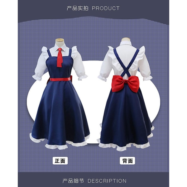 Miss Kobayashi's Dragon Maid Cosplay Tohru Costume Halloween Toru Maid Outfits Klänning White M