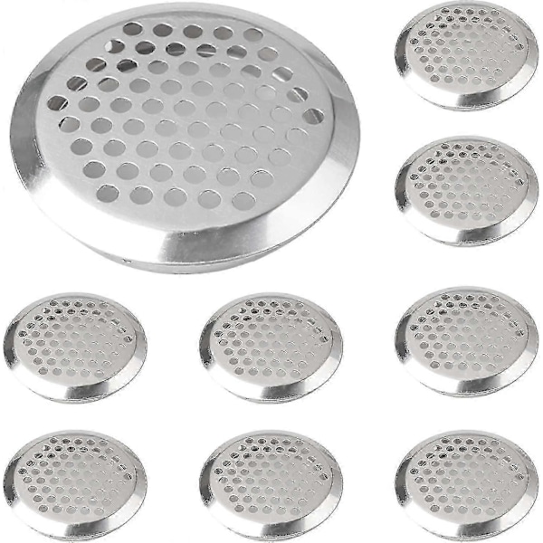 30-pack 53mm Runda Luftventilationshål Runda Luftventilationsgaller i Rostfritt Stål