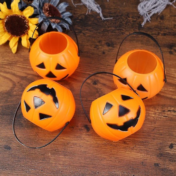 6 stk Halloween Gresskarbøtte Knask Eller Knep Godterikurv Godteriholdere For Jenter Gutter Halloween Festutstyr uu