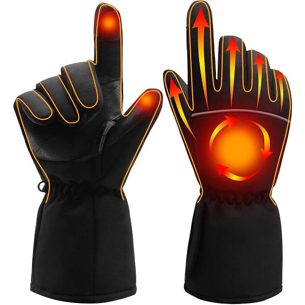 Eluppvärmda handskar, bärbara thermal handskar för batteriuppvärmning, vattentät pekskärm
