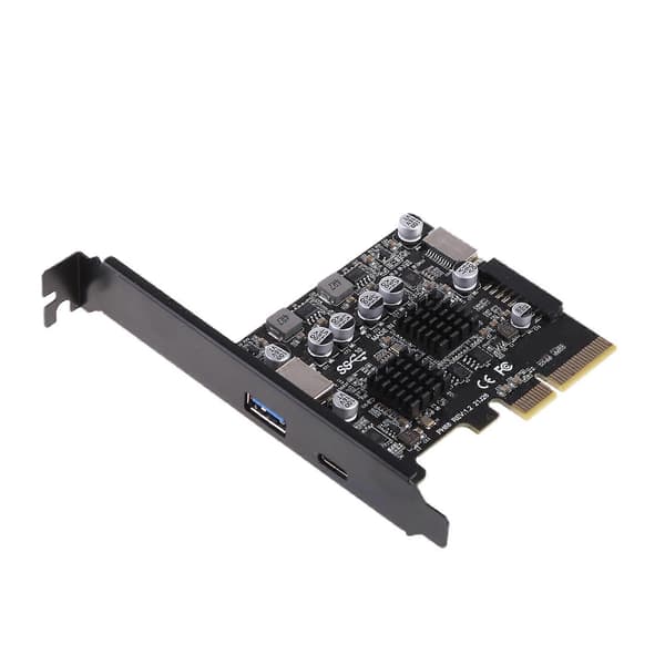 PCI Express Riser-kort PCI-E X4 Adapterkort til USB 3.2 Gen 2 Riser Add on-kort