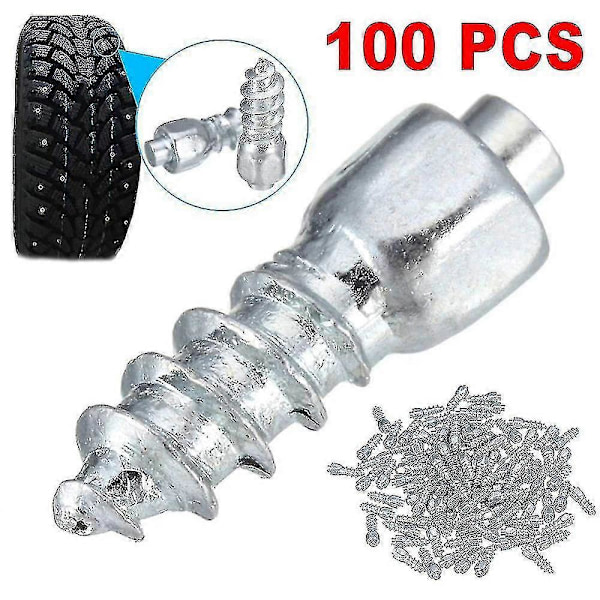 100 stk 12 mm Dekkpigger Karbidskruer Snøpigger Anti-Is For Bil/SUV/ATV/UTV Dekkpigger-ZZY