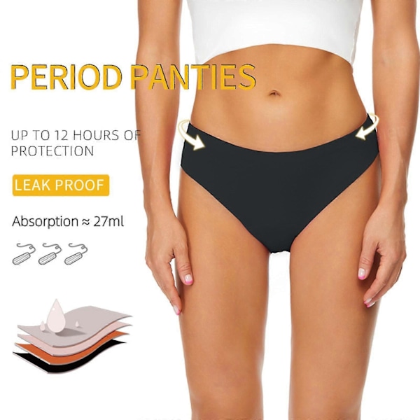 Menstruationsbadedragt Kvinder 4 Lag Periodesvømmetøj Lækagesikker Strand Menstruationsbikini Menstruationstrusser Teen Absorberende Svømmeunderdel