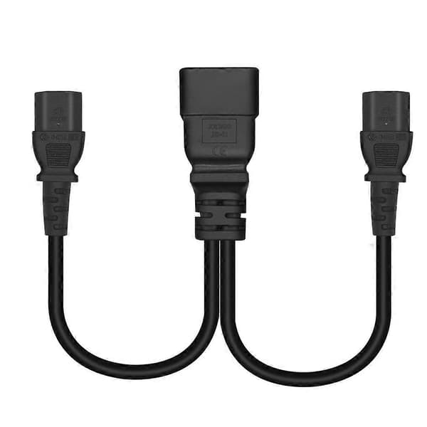 C20 til 2x C13 Y-splitter adapter forlængerstrømkabel PDU UPS 32cm