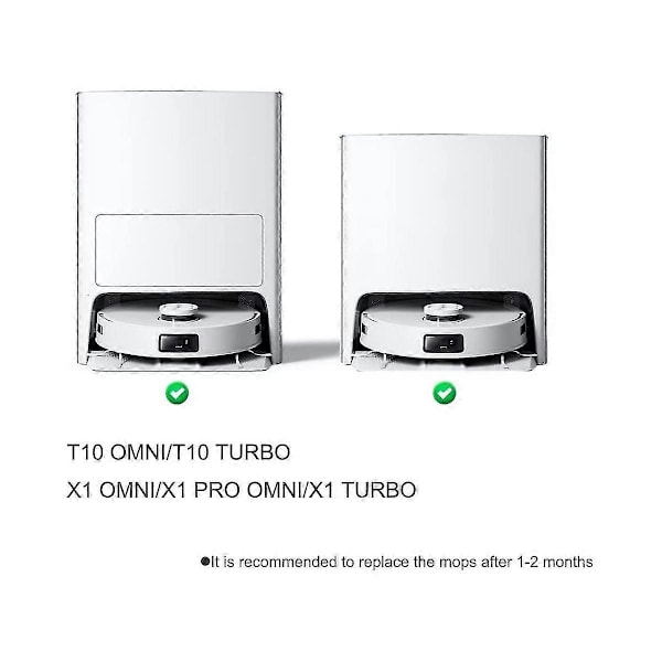 10 st Moppdynor Tvättsbara Återanvändbara för Deebot T10 OMNI/T10 Turbo/X1 Omni/X1 Turbor
