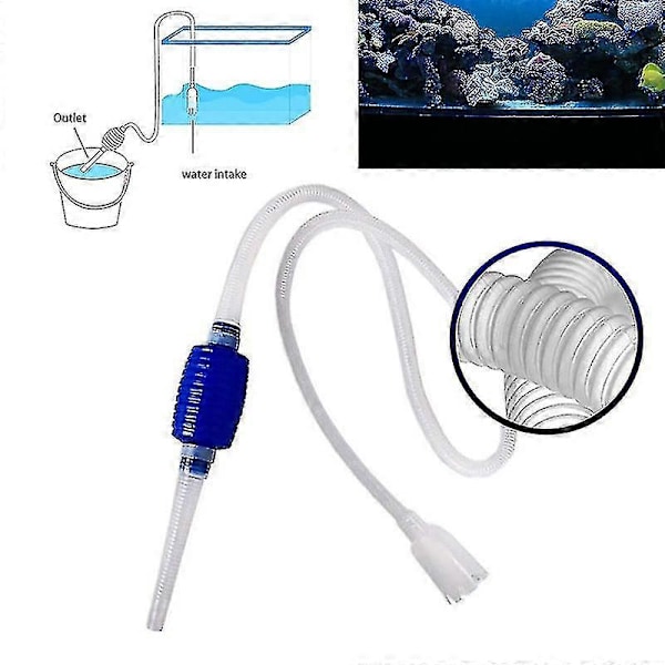 Akvarium/fisketank Siphon og Grussrenser - En Håndsifonpumpe til at Tømme og Udskifte Vand på Minutter