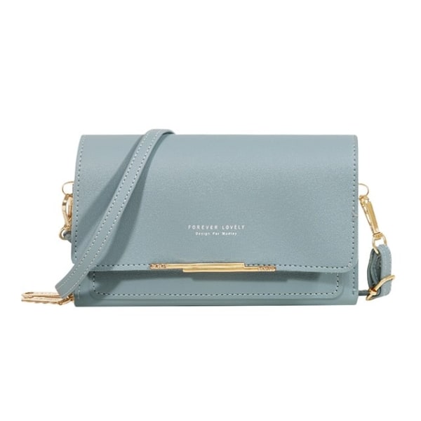 Dame Casual Messenger Bag Skulderveske PU-skinn Blue 2