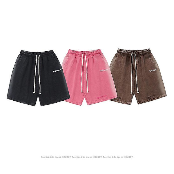 Pan -housut Miesten Retro Tide merkki Tee vanhanaikaisia ​​farkkushortseja miehille ja naisille Color L