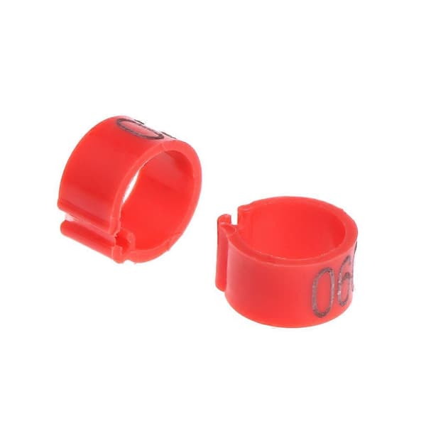 100 st 8 mm Identifieringsring för brevduvor, träningsmaterial, bennummer Bi