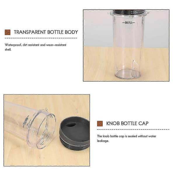 Erstatning for Ninja 16 Oz Kopp Enkel Servering - For Nutri Ninja Bl770 Bl780 Bl660 Blender (2-pakning)