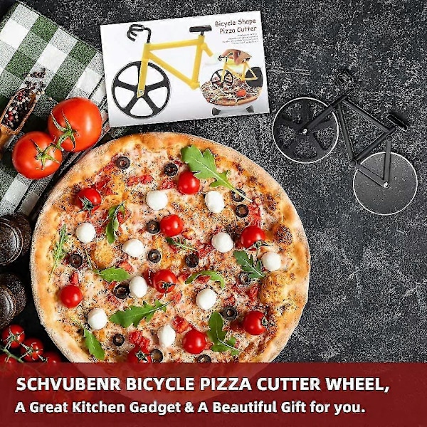Sykkel Pizza Kutter Hjul Morsomme Innflyttingsgaver (svart)