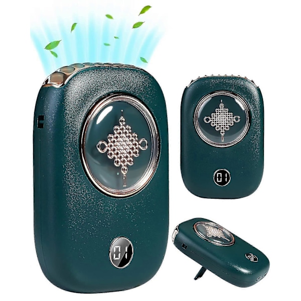 3-nopeuksinen henkilökohtainen ladattava kannettava minituuletin, 2000 mAh akku, LED-näytöllä ja johdolla