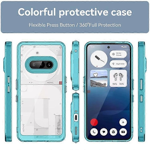 Kompatibelt Skal för Nothing Phone (3a) TPU + Akryl Skyddande Transparent Mobilskal Transparent