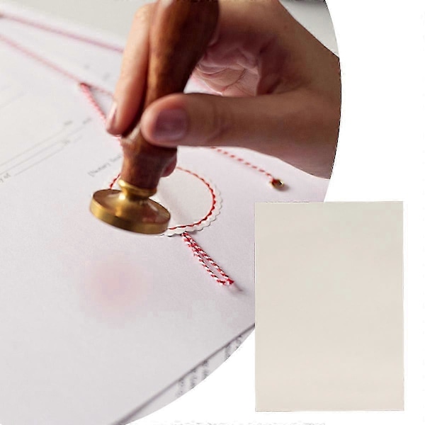 1 Set med 5 st Blankt A4 Certifikatpapper 12K Kant Inre Ark Papperskärna