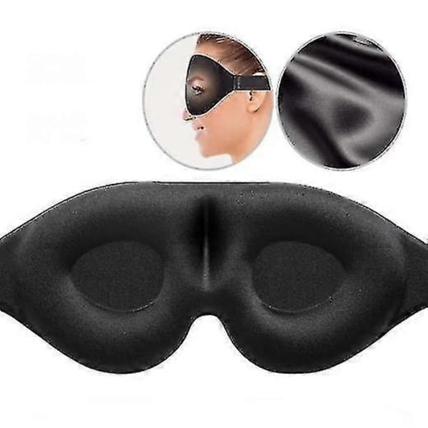 Sovmask för Män Kvinnor, 3D Konturerad Kupol Sovmask & Ögonbindel