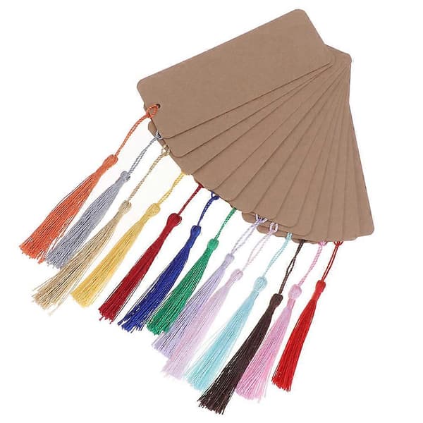 DIY Umalt Papir Bokmerke Blank Design for Lesere og Studenter 14x5cm Duskmateriale 30 stk